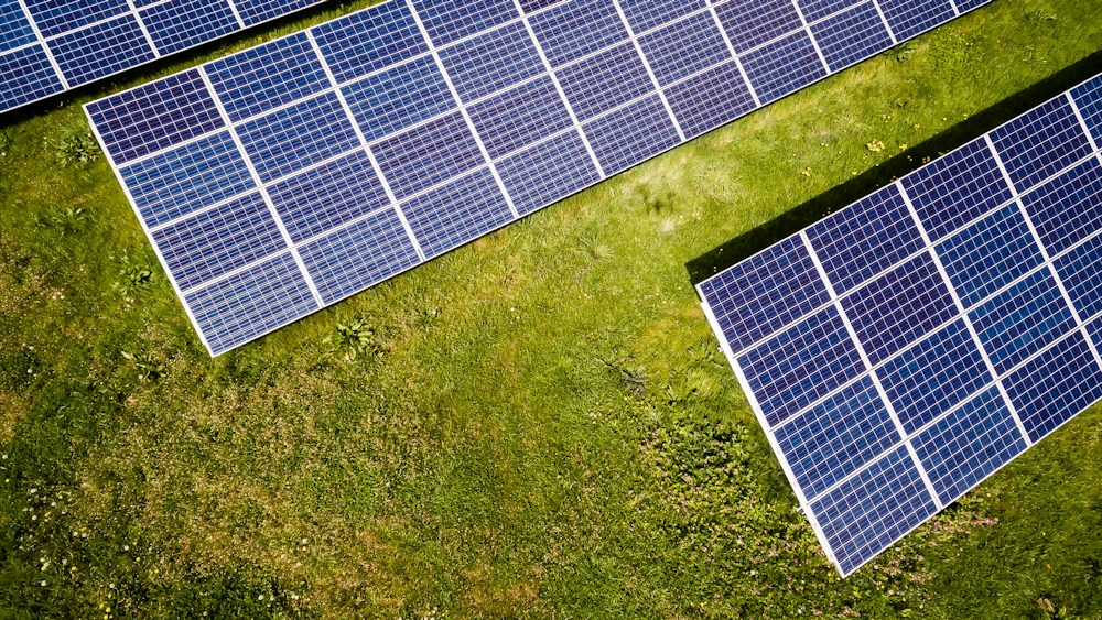 Contemporary solar panel installation for clean renewable energy